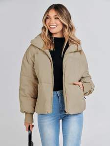 Chaquetas de plumón informales de moda para mujer, chaqueta de talla grande con burbujas para mujer y chaqueta acolchada brillante - Product Image 3