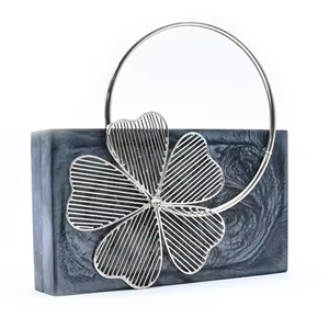 Pochette pour femme au design unique, mode de luxe, résine moderne de haute qualité par crescent crafts - Product Image 2