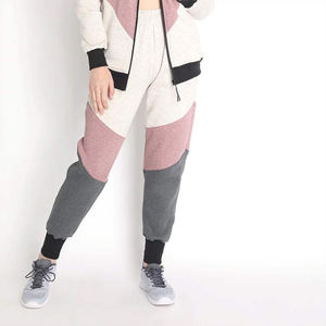 Conjunto deportivo de dos piezas con cremallera y logotipo personalizado para mujer, chaqueta transpirable con cremallera completa, pantalones elásticos de cintura alta para correr para invierno - Product Image 6