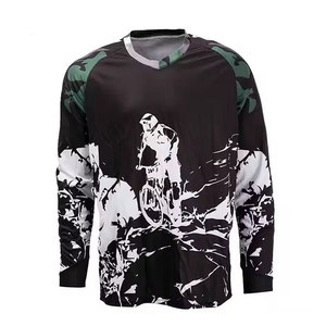 Jersey de Motocross Estilo Motocross para Carreras en Pista de Tierra, Ajuste Cómodo, Logotipo Personalizado Impreso, para Paseos Largos - Product Image 1