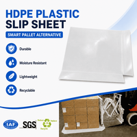 Feuille de glissement réutilisable double face en plastique HDPE blanc pour la manutention de chariots élévateurs push-pull, la logistique d'entrepôt sans palettes et l'exportation