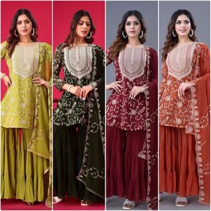ชุดเดรสผู้หญิงแบบอินเดียและปากีสถานชุดแต่งกายสไตล์พัันจาบีสวยเซ็กซี่ชุดซาลาร่าและ sarara - Product Image 2