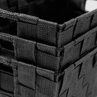 Offre spéciale Paniers de rangement empilables à couvercle en corde de papier de haute qualité bacs d'organisation tressés tissés pour petite maison