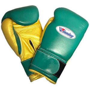 Gants de boxe professionnels en cuir vert or, avec fermeture velcro au poignet, pour l'entraînement et le sparring, pour hommes et femmes - Product Image 1