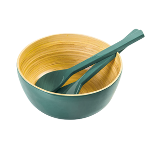 Cuenco de bambú hilado de color mantequilla amarilla, ensaladera, cuenco de servicio lacado mate de alta calidad, precio competitivo de Vietnam - Product Image 6