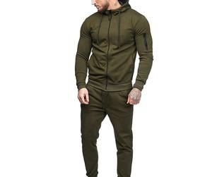 Conjunto Deportivo de Invierno para Hombre, Tallas Grandes, Secado Rápido, Poliéster y Algodón, Logotipo Personalizado, para Correr, Trotar al Aire Libre, Estilo Casual - Product Image 1