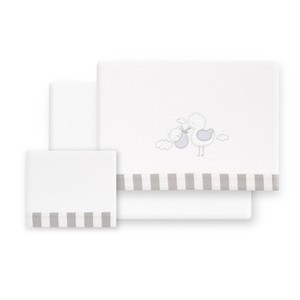 Juego de 3 Piezas de Ropa de Cama de Franela para Cuna, Tejido con Patrón de Personajes Cigea-Oso, Modelo Cigea-Oso - Product Image 1