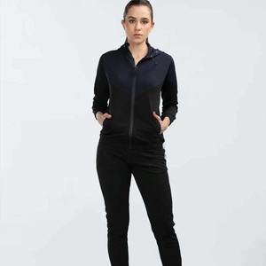 Service OEM – Ensemble de survêtement d'hiver pour femme, 100 % coton, imprimé, coupe-vent, respirant, en polaire, confortable, avec fermeture éclair double, haute qualité - Product Image 5