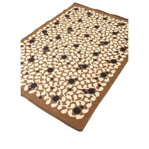 Alfombra de Lana Anudada a Mano Nuray Ivory con Patrón Geométrico, Alfombra Rectangular para Sala de Estar, Pasillo o Entrada para Adolescentes - Paem-815 - Product Image 2