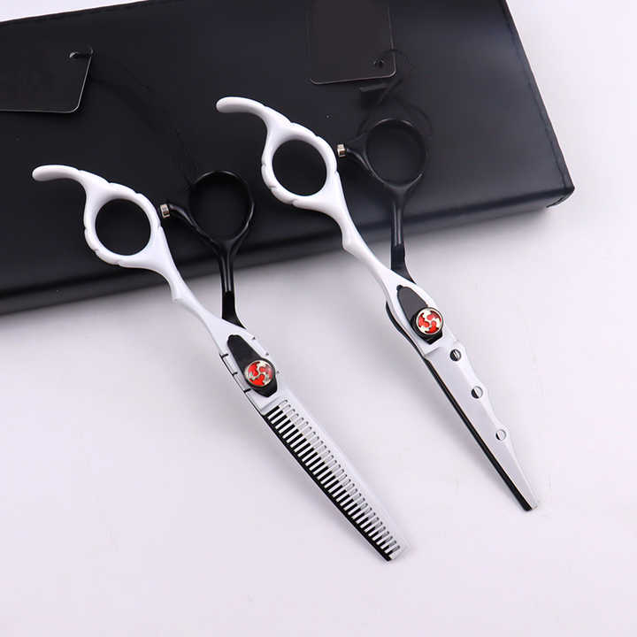 TOP Professional Custom Made Barber Scissor Set Stylish Color Finish with Sharp Ceramic Handle Best Hair Cutting Scissors
