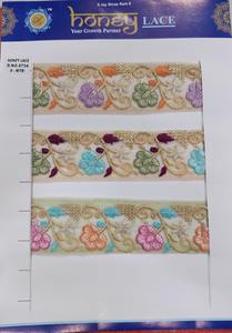 ผ้าลูกไม้ปักลายดอกไม้หลากสีลวดลายซับซ้อนสไตล์ธุรกิจระดับไฮเอนด์สำหรับรองเท้าและกระเป๋า - Product Image 4