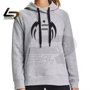 2025เสื้อฮู้ดสวมหัวผ้าฟลีซลำลองสำหรับสตรีแขนยาวทรงสลิมฟิตพร้อมโลโก้ปรับแต่งโลโก้ด้านหน้าสำหรับฤดูหนาว - Product Image 2