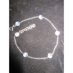 <b>Rainbow</b> Moonstone Silver <b>Bracelet</b> Elegant Jewelry Findings and Components - Product Image 2