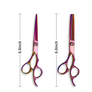 Ciseaux en acier inoxydable personnalisés de bonne qualité avec vis diamantée pour salon de coiffure - Product Image 3