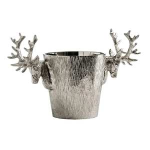 Seau à glace de boisson en Aluminium moulé avec poignée de cerf de renne avec Logo personnalisé accepté - Product Image 1