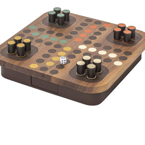Jeu de société Ludo en bois, jeu de stratégie classique pour la famille, divertissement de table amusant en intérieur, jouet artisanal de compétence - Product Image 1