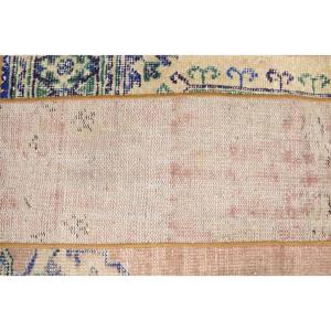 Alfombra de 1.7x3.2 pies, Alfombra Turca Vintage, Alfombra de Lana con Borde Beige - Product Image 5