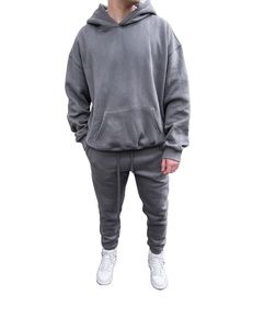 Heavyweight ชุดวอร์มมีฮู้ดล้างกรดชุดวอร์มแนววินเทจสีพื้นพื้นชุดวอร์มพิมพ์ลายโลโก้ XL ไซส์ XL สำหรับผู้ชายฤดูหนาว - Product Image 1