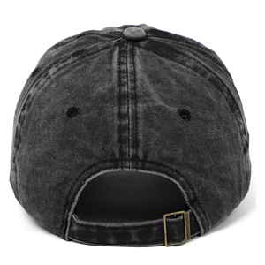Casquette de baseball en denim vintage à 6 panneaux, nouveau logo personnalisé, coton lavé, respirant et imperméable, réglable, design élégant - Product Image 3