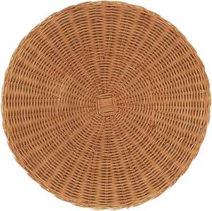 Sous-plat rond en rotin brun, chargeur de table, assiette durable, écologique, fait à la main, accessoire de table pour café, restaurant, maison, usage quotidien - Product Image 2