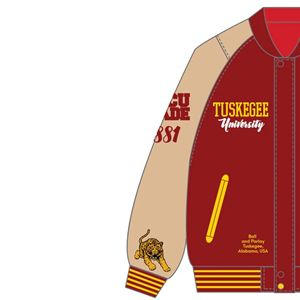 Tuskegee Varsity Jacket Golden Tigers Mascot bordado HBCU Pride 1881 School Spirit prendas de vestir exteriores personalizadas Unisex ropa a granel - Product Image 3