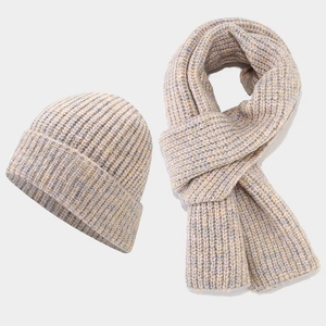 New Arrival Acrylic <b>Knitted</b> Winter Set for Adult 2-Piece Set Beanie <b>Scarf</b> for Daily Outdoor Wear Women Men Custom Logo Jacquard - Product Image 6