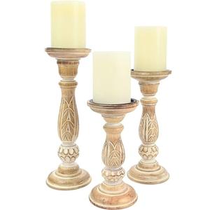 Modern Art Unique Customizable <b>Wooden</b> Handcrafted Candle Stand Elegant Wedding Decor Christmas Engagement Ornament Home Pillar - Product Image 3