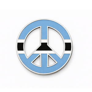 Épingles de drapeau du Botswana en émail métallique de forme personnalisée - Product Image 6