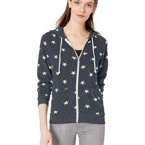 เสื้อฮู้ดแขนยาวแบบมีซิปสำหรับผู้หญิงผ้าฝ้ายดีไซน์โอเวอร์ไซส์ลำลองสำหรับผู้หญิงมีโลโก้พิมพ์ลายไม่ซ้ำใคร - Product Image 4