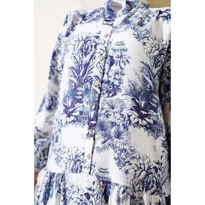 Filli Vestido Viscosa Estampado Floral Azul Marino - Product Image 4