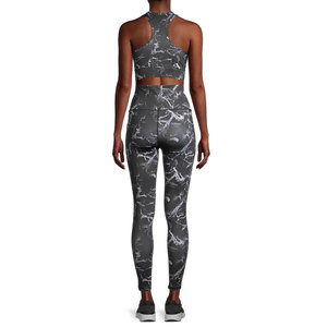 Nouvel Arrivage Ensemble de Yoga pour Femmes Grandes Tailles en Polyester Écologique à Motif Uni, Conception Personnalisée, Respirant, Séchage Rapide, Taille Élastique - Product Image 4