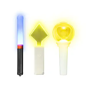 LED Flashing Stick Party Glow Sticks Flashlight Projector Kids Light Up Wand Purple Glow In The Dark Toys Light Stick Kpop