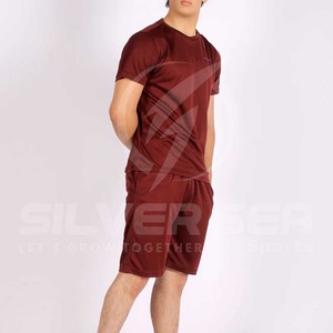 2024 Summer New Style Men's 100% Polyester 2-Piece Set-Quick Dry XS Size Anti-Shrink Solid Print Embroidered T-Shirt <b>Shorts</b> - Product Image 3