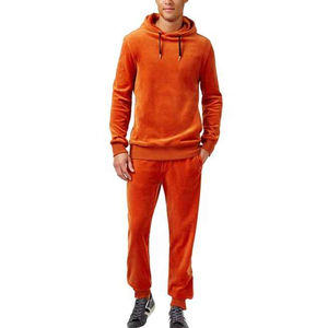 2025 conjuntos de Jogger de terciopelo de invierno informales para hombres al por mayor chándal de terciopelo rojo transpirable con rayas laterales chándal para Unisex - Product Image 2