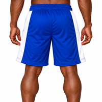 Shorts en molleton bleu royal et blanc pour homme avec logo brodé, cordon de serrage, taille élastique, décontractés, sportifs, pour l'entraînement