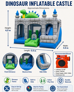 Parque Infantil Inflable Profesional de 5x5x4 m – Castillo Inflable de PVC con Tobogán – Uso Profesional en Interiores/Exteriores – Cumple con las Normas de la UE - Product Image 4