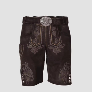 Pantalones cortos Lederhosen para hombre, traje bordado de piel sintética bávaro tradicional para festivales culturales y celebraciones patrimoniales - Product Image 2