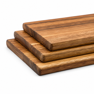 Tabla de servir rectangular de madera de acacia natural con borde curvo para <span class=keywords><strong>tapas</strong></span>, quesos y aperitivos en la cocina - Product Image 2