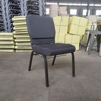 Chaise d'église empilable en tissu, populaire et économique, pour auditorium, théâtre, prière, avec système d'interverrouillage