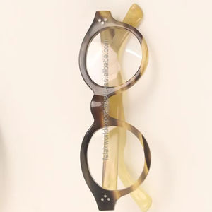 Monturas de Gafas de Madera Irregulares Retro Hechas a Mano para Hombre y Mujer, Monturas Ópticas de Acetato a la Moda, Diseño Personalizado - Product Image 1