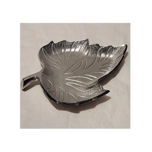 Plateau à Dessert en forme de feuille de la meilleure qualité en aluminium couleur argent chocolats plateau à feuilles à vendre - Product Image 2