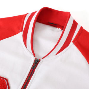 Chaqueta Varsity de Forro Polar con Cuello Alto y Revestimiento |   Ropa de Invierno de Punto 100% Algodón con Relleno de Plumón y Logotipo Frontal para Hombre - Product Image 3