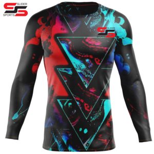 Personalizado BJJ Rash Guard sublimación Rash Guard ropa deportiva poliéster adultos personalizado sublimado hombres manga larga Rash Guard - Product Image 3