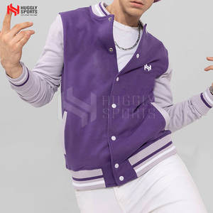 Venta caliente por encargo 100% algodón hombres Letterman chaqueta Stand Collar con logotipo personalizado precio razonable abrigo de invierno - Product Image 4