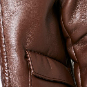 Trendy Outfit Fresh Article Waterproof Faux Fur <b>Bomber</b> <b>Jacket</b> Top Quality Best Price Fully Customized <b>Shearling</b> Leather <b>Jacket</b> - Product Image 6