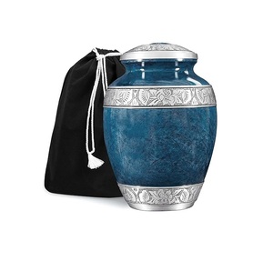 Urna clásica de peltre para mascotas de estilo europeo y americano con incrustaciones de estampado de pata Memorial de metal para cenizas de perros y gatos - Product Image 5