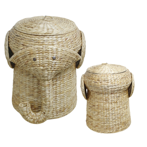 Cesta de elefante tejida a mano sostenible Organizador de cocina y prueba de pan versátil - Product Image 1