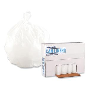 Sacs poubelles ménagers blancs Boardwalk de 16 gallons, doublures à faible densité de 0,4 mil, 24 pouces X 32 pouces Rouleau perforé 25 sacs/rouleau 20 - Product Image 2