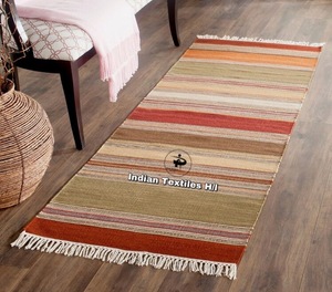 ITHL 2025 Alfombras de tejido plano de algodón a rayas Juego de alfombras económicas para interiores y exteriores con estilo moderno de gran valor - Product Image 2