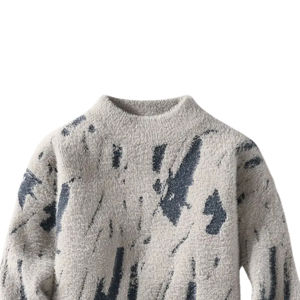 Nouveauté Nouveau design Pulls pour hommes Chauds Pulls à col rond en tricot respirant à couleurs contrastées Pulls pour hommes - Product Image 5